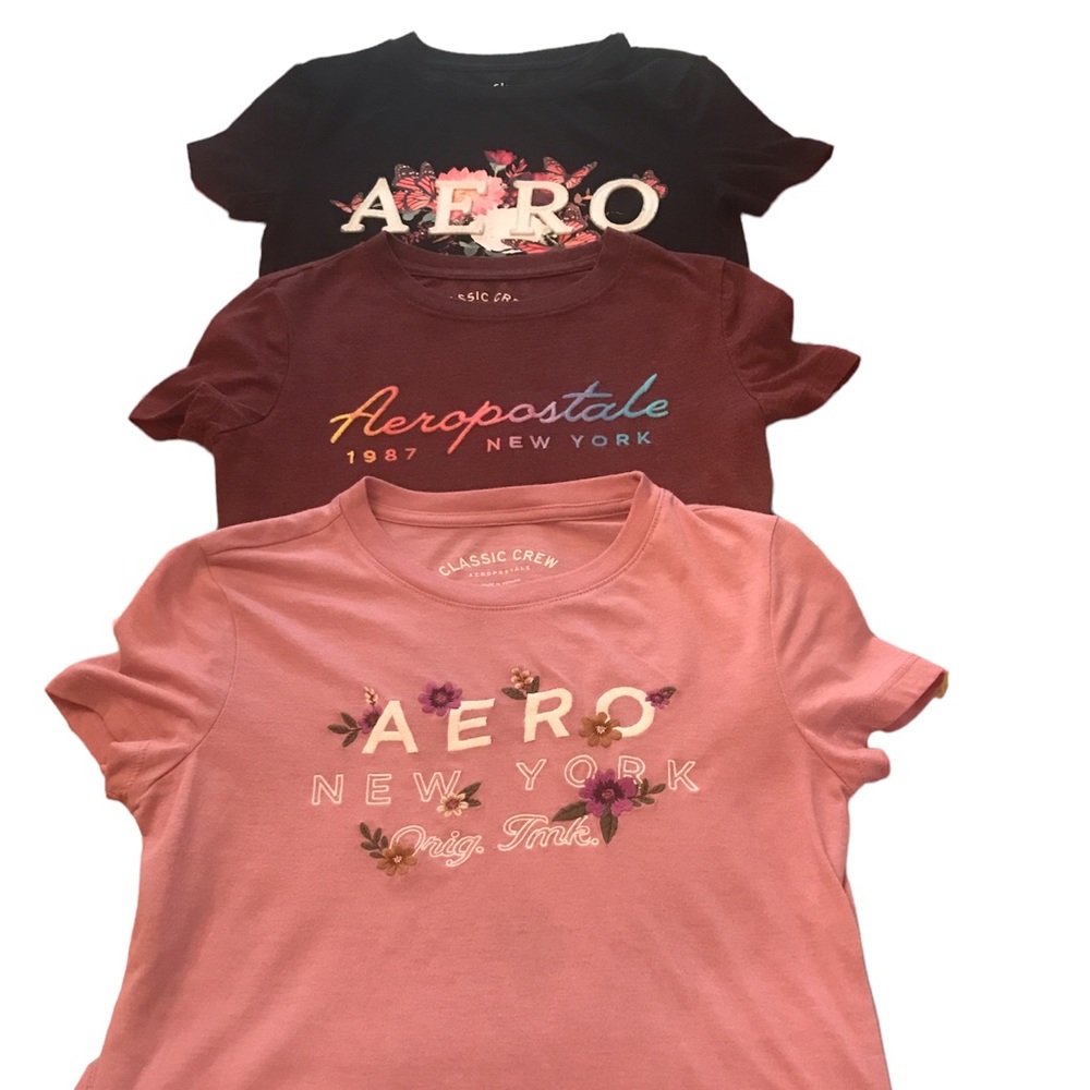 Junior girls 3 areopostale shirt bundle